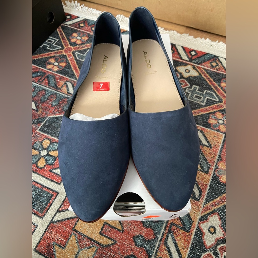 NWB: ALDO Blanchette Women's Flats, Size 7 Navy